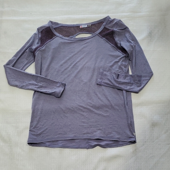 Zella Purple Long Sleeve Fitted athletic top - Picture 4 of 9
